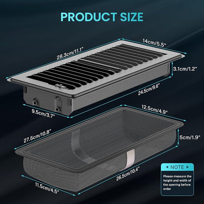 Floor Register 4 x 10 Inch, HG Power 4 Pack Heavy Duty Floor Vent Covers - Image 5