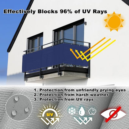 Outdoor Privacy Screen 3.9' x 26.2' UV-Resistant Visibility Reduction, Patio - Image 4