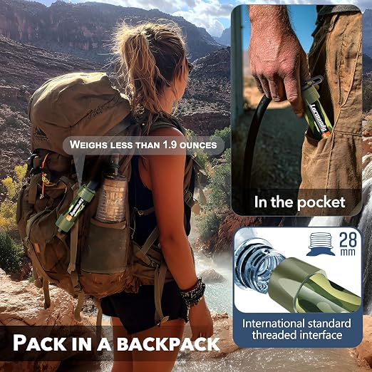 Straw Water Filter 5 Pack – Outdoor Camping & Hiking Survival Gear Kit - Image 5