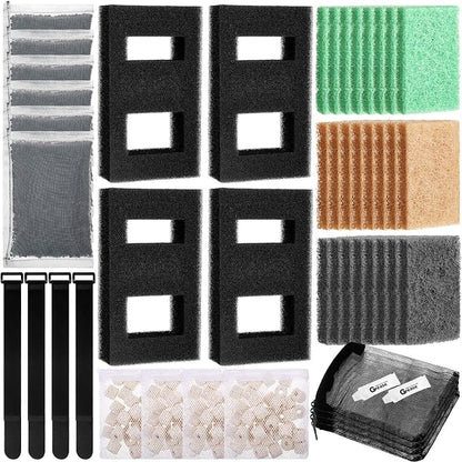 4 Set/48 Pcs Aquarium Filter Compatible by Threlaco