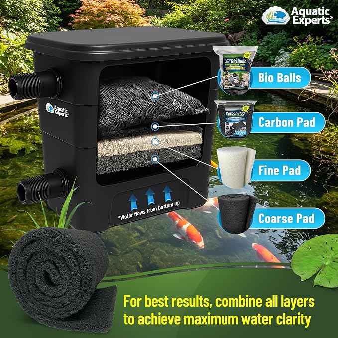 Aquatic Experts Classic Koi Pond Filter Pad COARSE – Black Bulk Roll Pond - Image 7