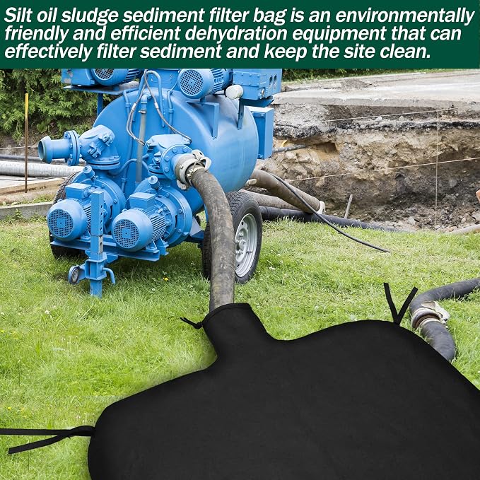 5 x 10ft Dewatering Bags with Drawstring Extra Large Dewatering Filter Bag Silt - Image 2