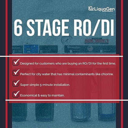 LiquaGen- Aquarium Reef Reverse Osmosis Deionization Water Filter System + TDS - Image 2