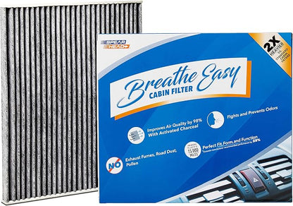 Spearhead Odor Defense Breathe Easy AC & Heater Cabin Filter, Fits Various by SPEARHEAD