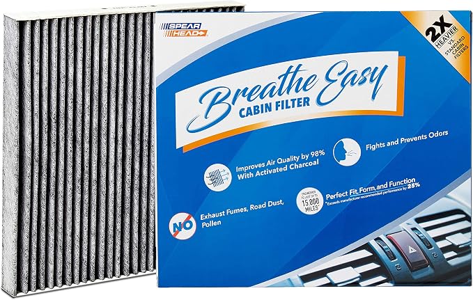 Spearhead Odor Defense Breathe Easy AC & Heater Cabin Filter | Fits Various by SPEARHEAD