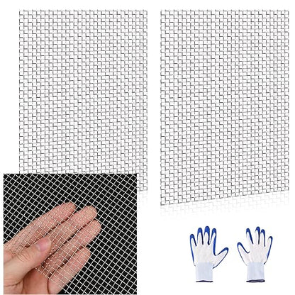 2 Pcs 13x9 5 Mesh 304 Stainless Steel Wire Mesh Sheet, Rustproof Metal Mesh by Unknown