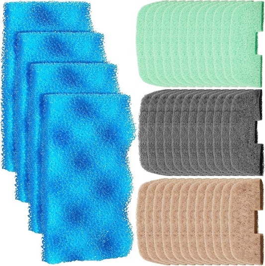 40 Pcs Aquarium Filters Set Compatible by Threlaco