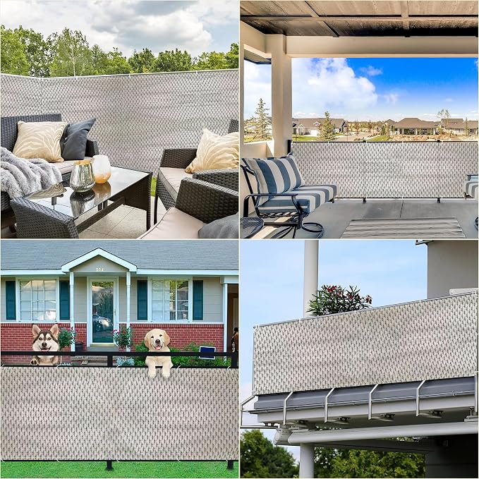 Privacy Fence 9.8' x 32.8' UV Protection Weather-Resistant Privacy Screen - Image 7