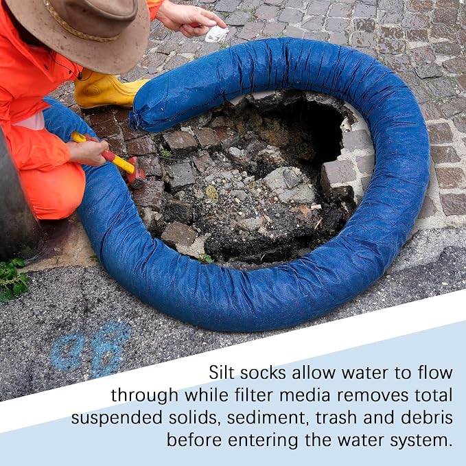 4 Pcs Sediment Filter Erosion Control Blanket Silt Fence Sock - Image 5