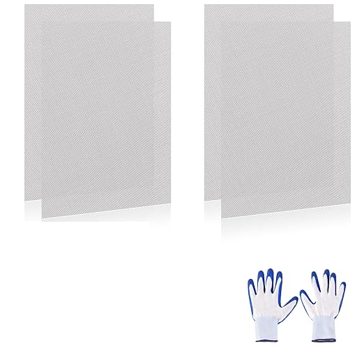 4 Pcs 13x9 40 Mesh 304 Stainless Steel Wire Mesh Sheet, Rustproof Metal Mesh by Unknown