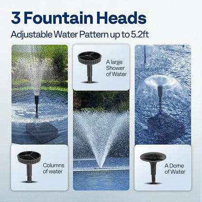 VIVOHOME All-in-One Pond Filter Fountain System Kits, 260 GPH Submersible Water - Image 4