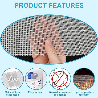 16 Pcs 13x9 20 Mesh 304 Stainless Steel Wire Mesh Sheet, Rustproof Metal Mesh - Image 5