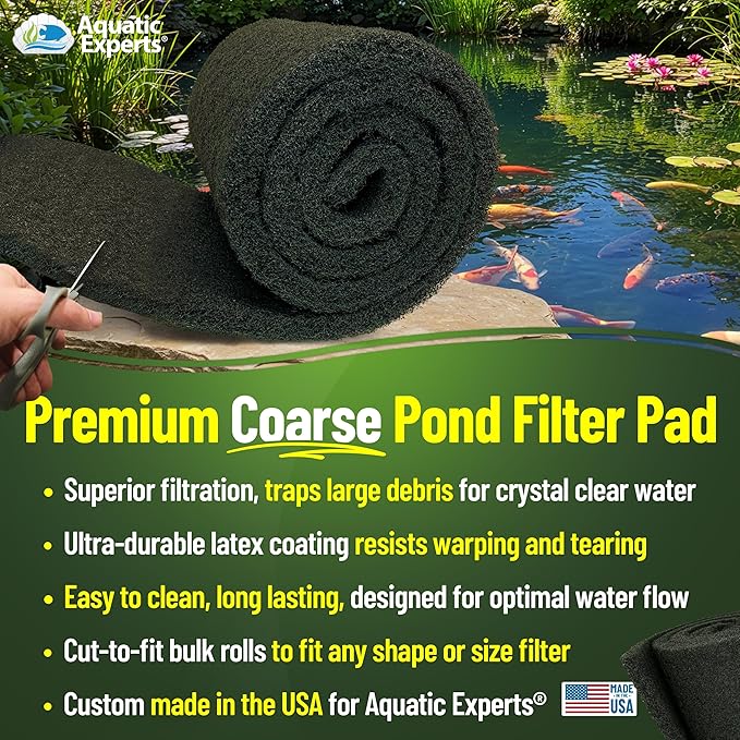 Aquatic Experts Classic Koi Pond Filter Pad COARSE – Bulk Roll Pond Filter Media - Image 2