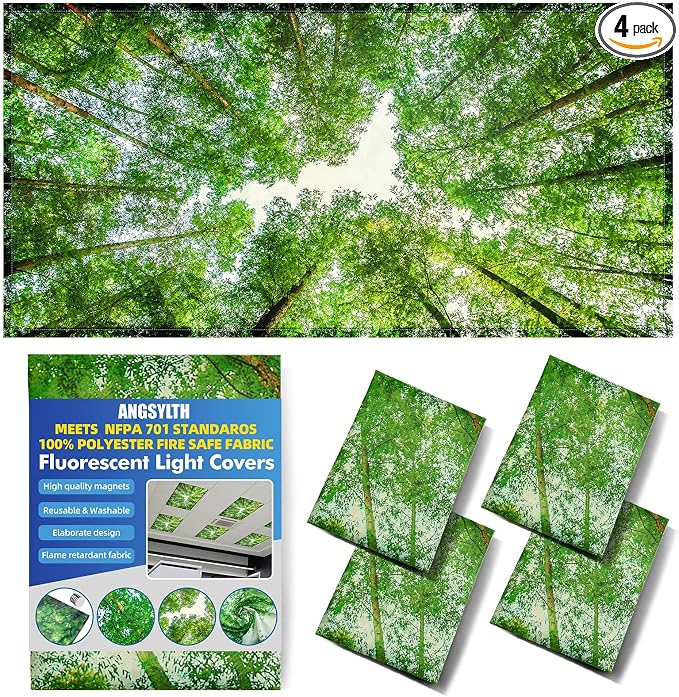 4 Pcs Fluorescent Light Covers by ANGSYLTH
