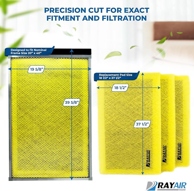 RAYAIR SUPPLY 20x40 Replacement Filter Pads Designed to Fit MicroPower Guard - Image 2