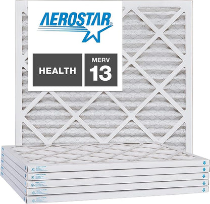 Aerostar 12x12x1 MERV 13, Pleated Air Filter, Box of 4, Made in the USA by AirFiltersDelivered