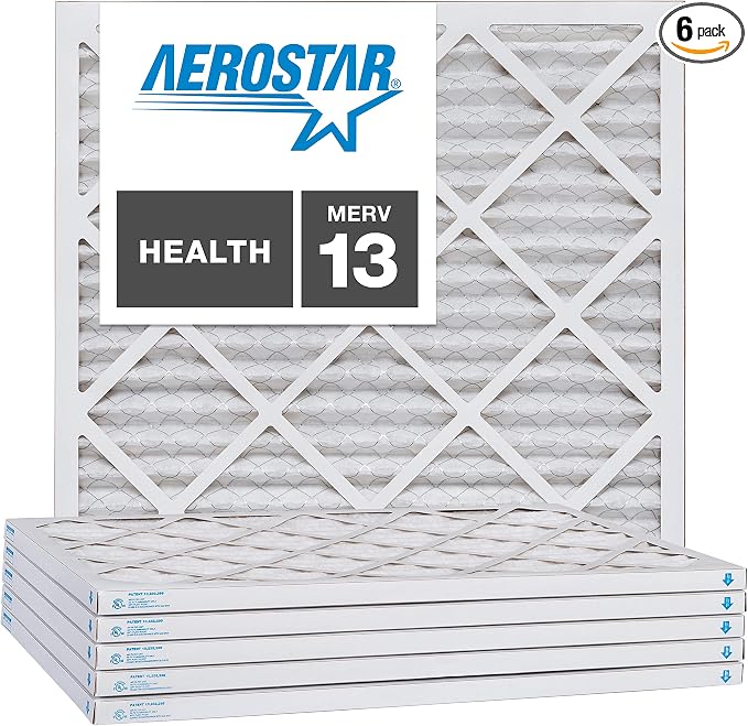 Aerostar 21 1/2x21 1/2x1 MERV 13, Pleated Air Filter, 21 1/2 x 21 1/2 x 1 by AirFiltersDelivered