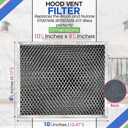 Stove Hood Vent Filter 10.5" x 8.8" 41F 97007696 Fits Nutone & Broan Range Hood - Image 3