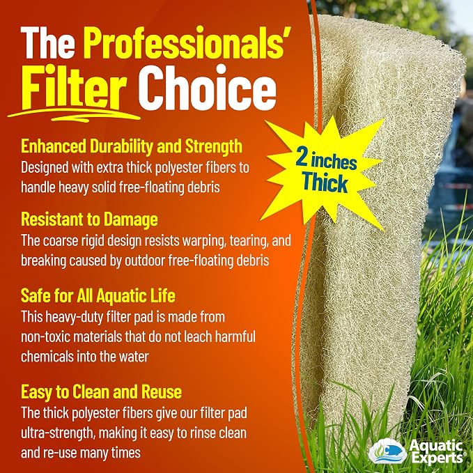 Aquatic Experts Cream COARSE Pond Filter Pad - Image 3