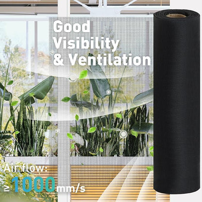 304 Stainless Steel Mesh Window Screen Roll, 47IN x 98.43FT Black Metal Window - Image 4