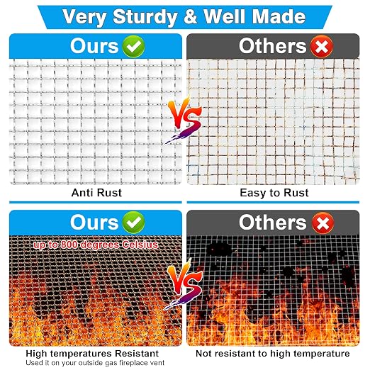 Valchoose Upgraded 2Pack Mesh Screen Crimped 304, 5 Mesh 11 X 14.2 inch - Image 4
