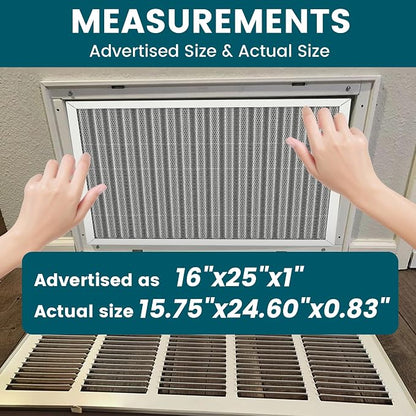 16x25x1 Air Filter-MERV 8, Washable & Reusable Electrostatic Filter, AC/HVAC - Image 4