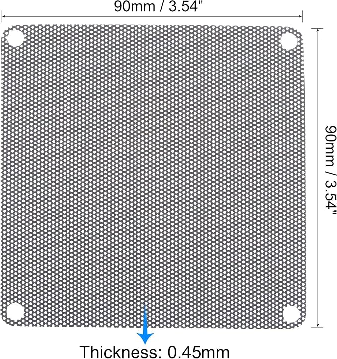 uxcell PC Dust Fan Screen with Screws - Image 3