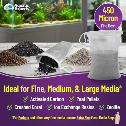 Aquatic Experts Fine Aquarium Media Bag, Durable Drawstring Bags - Image 3