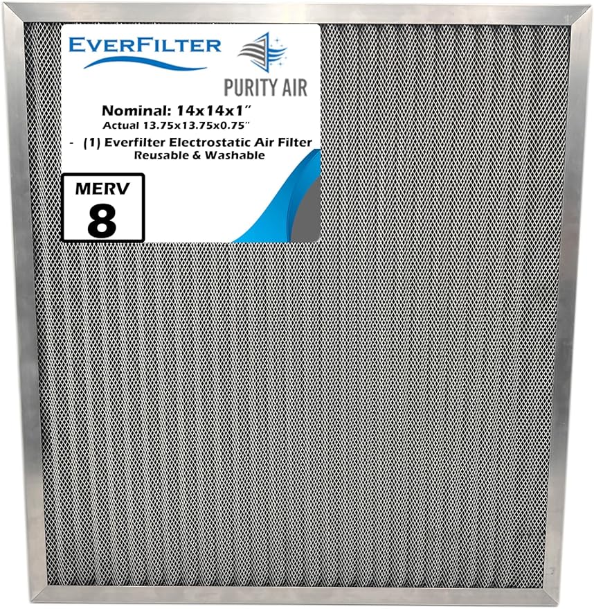 14x14x1 Electro-static Air Filter AC Furnace Filter, Reusable & Washable by PurityAir