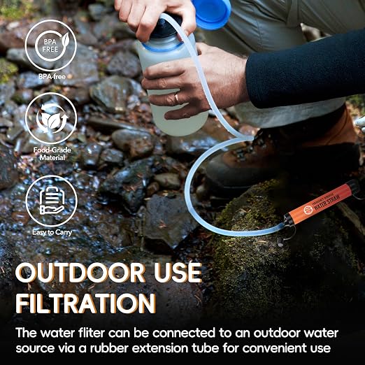Emergency Water Filter Straw, Personal Survival Water Filtration System - Image 8