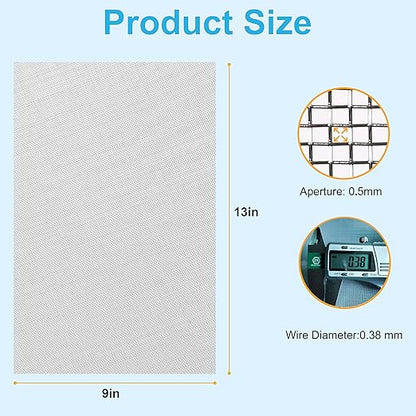 8 Pcs 13x9 40 Mesh 304 Stainless Steel Wire Mesh Sheet, Rustproof Metal Mesh - Image 3