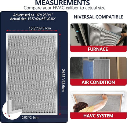 16x25x1 Electrostatic Air Filter, MERV 8 Reusable Aluminum AC/HVAC Furnace - Image 6