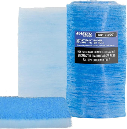 Master Airbrush Elite Paint Spray Booth Exhaust Filter Roll 48" x 200' by MasterAirbrush