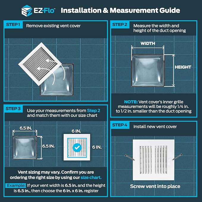 EZ-FLO 6 x 6 Inch Air Vent Cover - Image 3