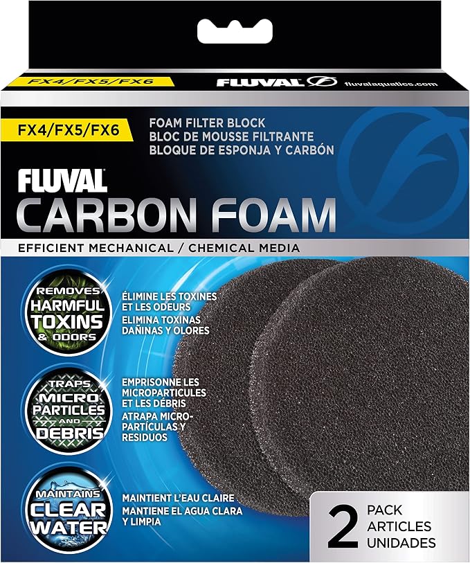 Fluval FX Carbon Foam, Replacement Aquarium Filter Media by Fluval