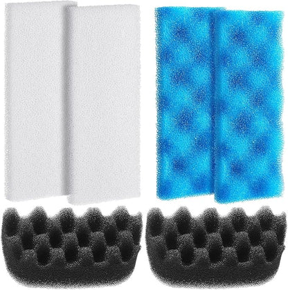 6 Pcs Aquarium Filters Bio Sponge Sets Compatible by Threlaco