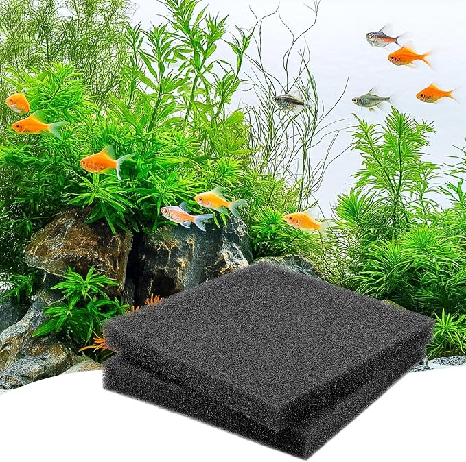 hygger Aquarium Sponge Filter Pad, Filter Media Foam Sponges, Cut-to-Size Open by hygger
