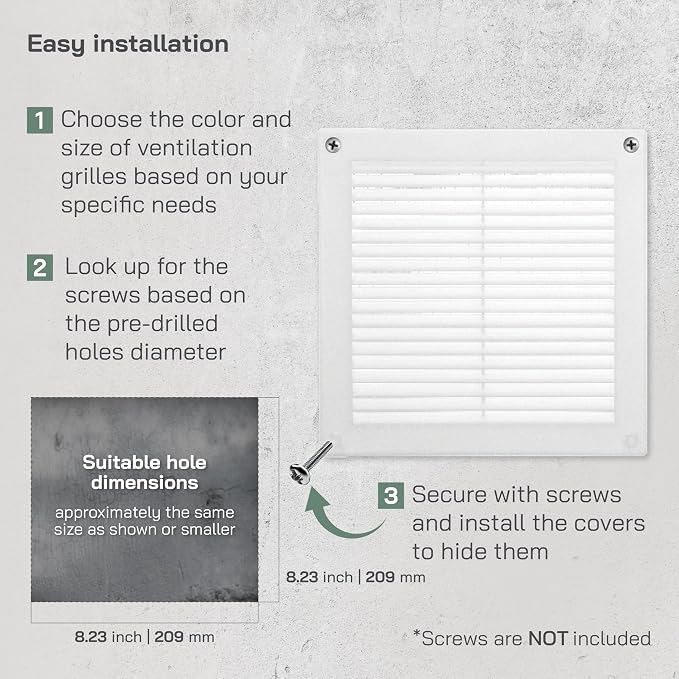 Vent Systems 10'' x 10'' Inch White Soffit Vent Cover - Image 4
