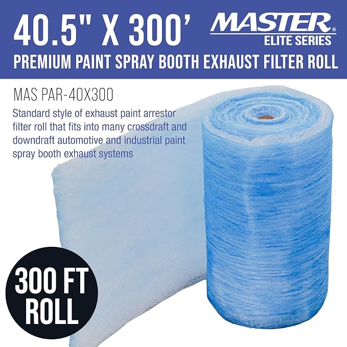 Master Airbrush Elite Paint Spray Booth Exhaust Filter Roll 40.5" x 300' - Image 2