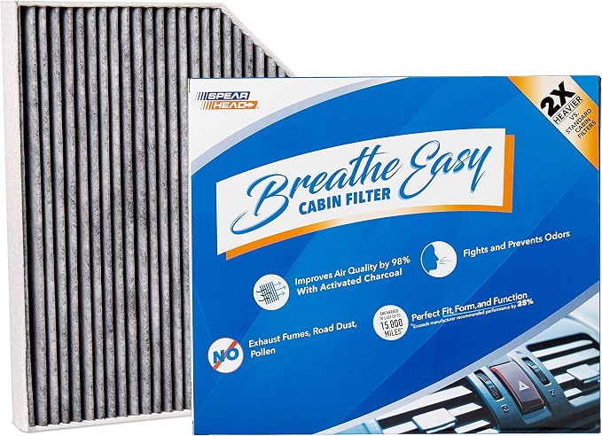 Spearhead Odor Defense Breathe Easy AC & Heater Cabin Filter | Fits Various by SPEARHEAD