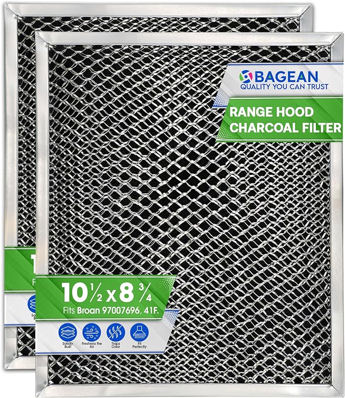 Stove Hood Vent Filter 10.5" x 8.8" 41F 97007696 Fit's Nutone & Broan Range by Bagean