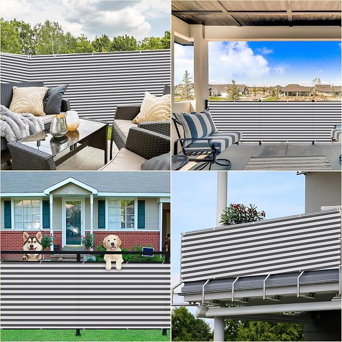 Privacy Fence 3' x 32.8' UV Protection Weather-Resistant Privacy Screen Outdoor - Image 7