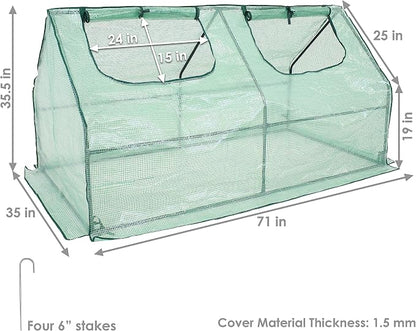 Sunnydaze Outdoor Portable Mini Cloche Greenhouse - Image 3