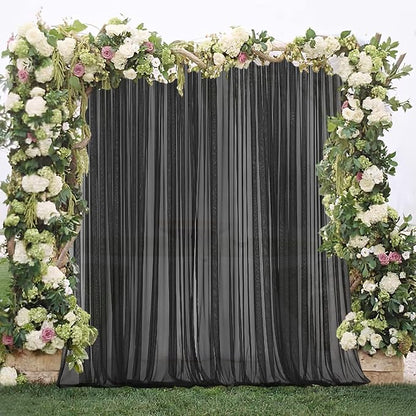 RYB HOME 2 Panels Porch Screen Mesh Outdoor Curtains Lightweight Mosquito - Image 8