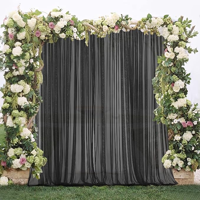RYB HOME 2 Panels Porch Screen Mesh Outdoor Curtains Lightweight Mosquito - Image 5