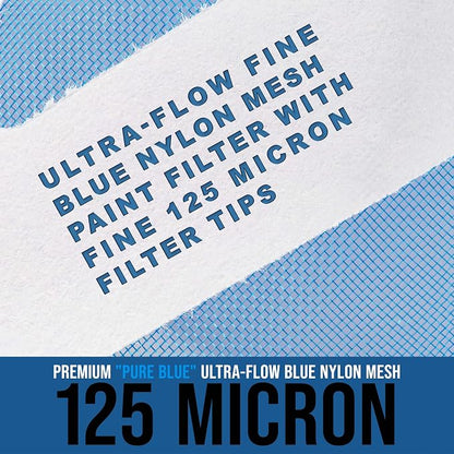 TCP Global - 125 Micron Filter Tips Ultra-Fine Paint Strainer - Pure Blue Nylon - Image 3