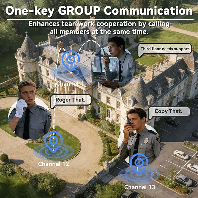 SAMCOM Group Call Walkie Talkies,FWCN30A 2 Way Radio Long Range,22 Channel FRS Radio NOAA Weather Alerts,Handheld Mini Compact Walky Talky with USB Charging (2 Packs)