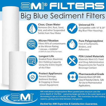 APPLIED MEMBRANES INC. Whole House Water Filter Replacement Filter Cartridge Set - Image 7