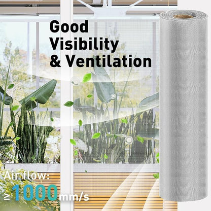304 Stainless Steel Mesh Window Screen Roll, 35IN x 98.43FT Silver Metal Window - Image 4