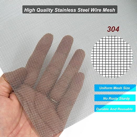 Stainless Steel Mesh Screen, 15.7"x47.2", Woven Fine Wire Mesh, Window Screen - Image 4